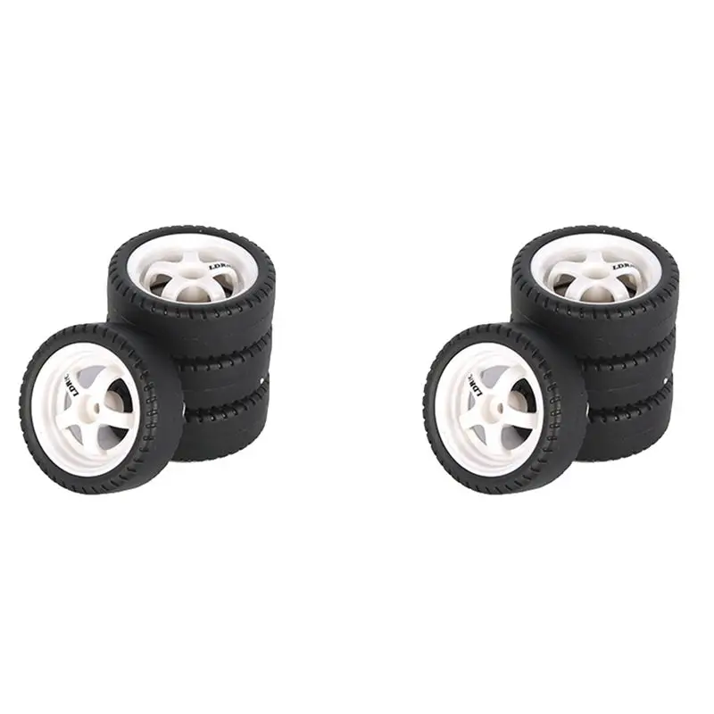 Excellent-8Pcs 33Mm RC Drift Tire Wheel Hard Tyre For LDRC AE86 A86 A86P LD1801 1/18 RC Car Upgrade Parts Accessories,1