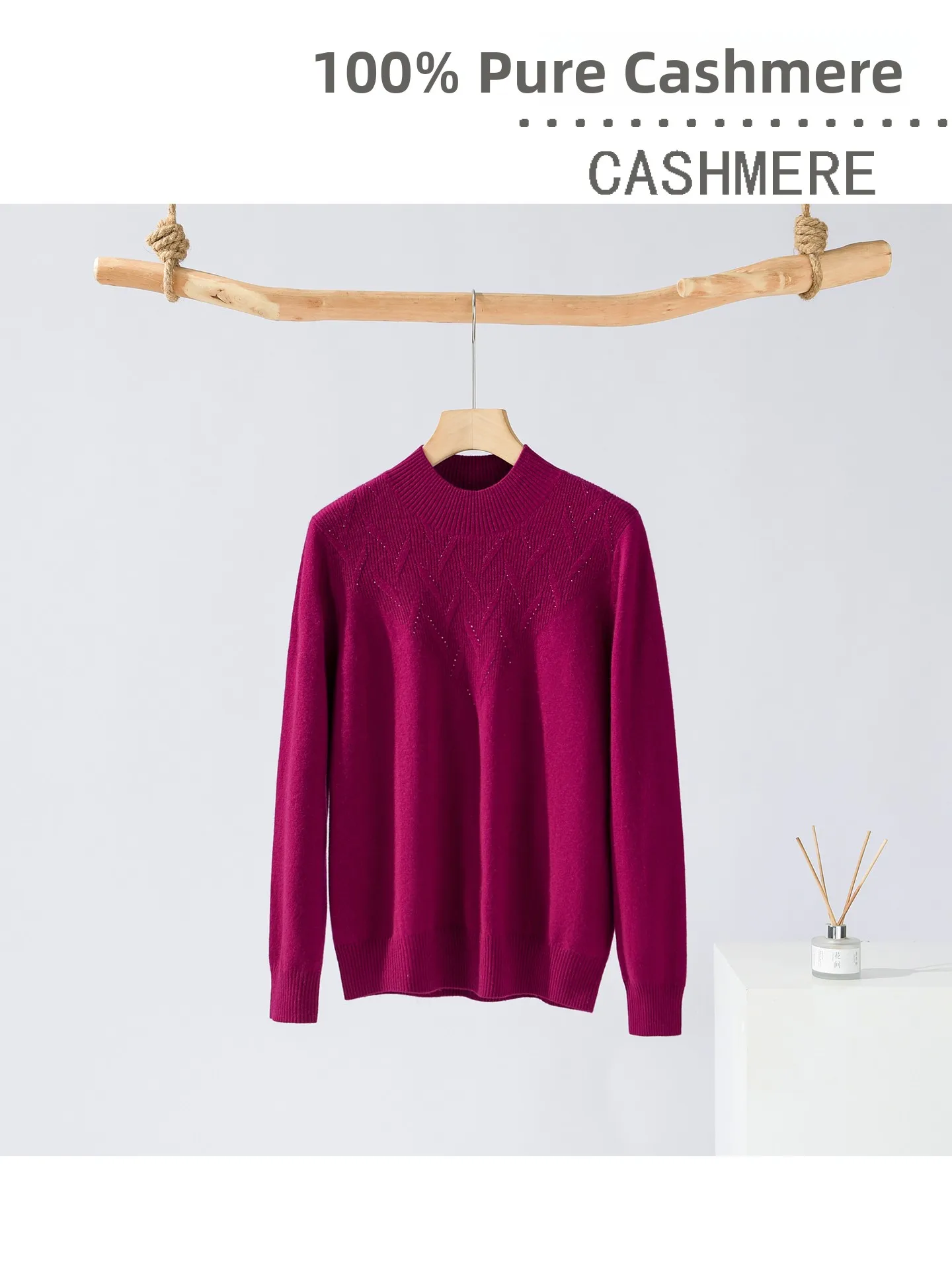 

Вязаный свитер из овечьей шерсти с высоким воротником, свободного кроя, повседневный, универсальный, женский, комфортный, теплый, на все сезоны, базовый