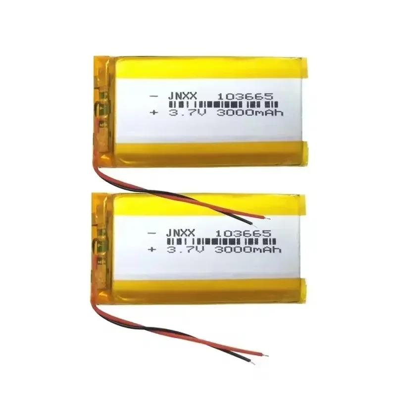 New103665 3000mAh  Rechargeable Battery3.7V  Polymer Lithium Battery for Gps LED Light Driving Recorder PSP Bluetooth Speaker