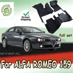 Custom Leather Car Floor Mats For ALFA ROMEO 159 2006-2012 set Automobile Carpet Rugs Foot Pads