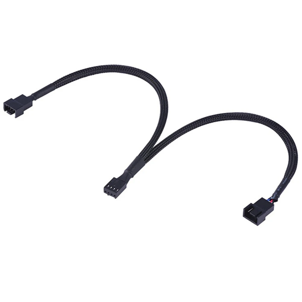 

4pcs 4 Pin PWM Splitter Cable 4 Pin PWM Female To 3 Pin PWM Adapter Cable for Computer CPU Case Fan Sleeved Adapter Power
