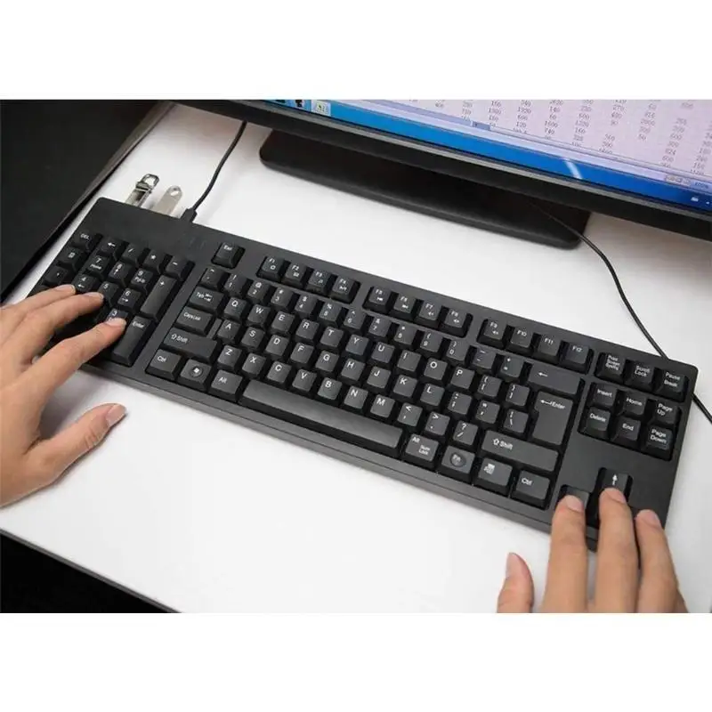 Left Handed Keyboard for Business and Office Use Ergonomic Designs, Integrated Numeric Pad, USB Hub Comfort Operating