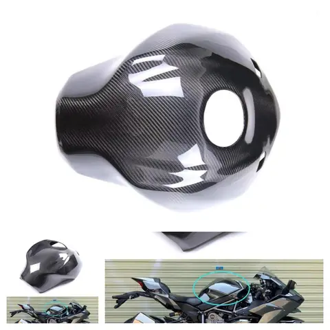 Ninja H2 H2R 2015-2024  Carbon Fiber Motorcycle Front Fuel Tank Airbox Cover Fairing Parts For Kawasaki Ninja H2 H2R 2015-2024