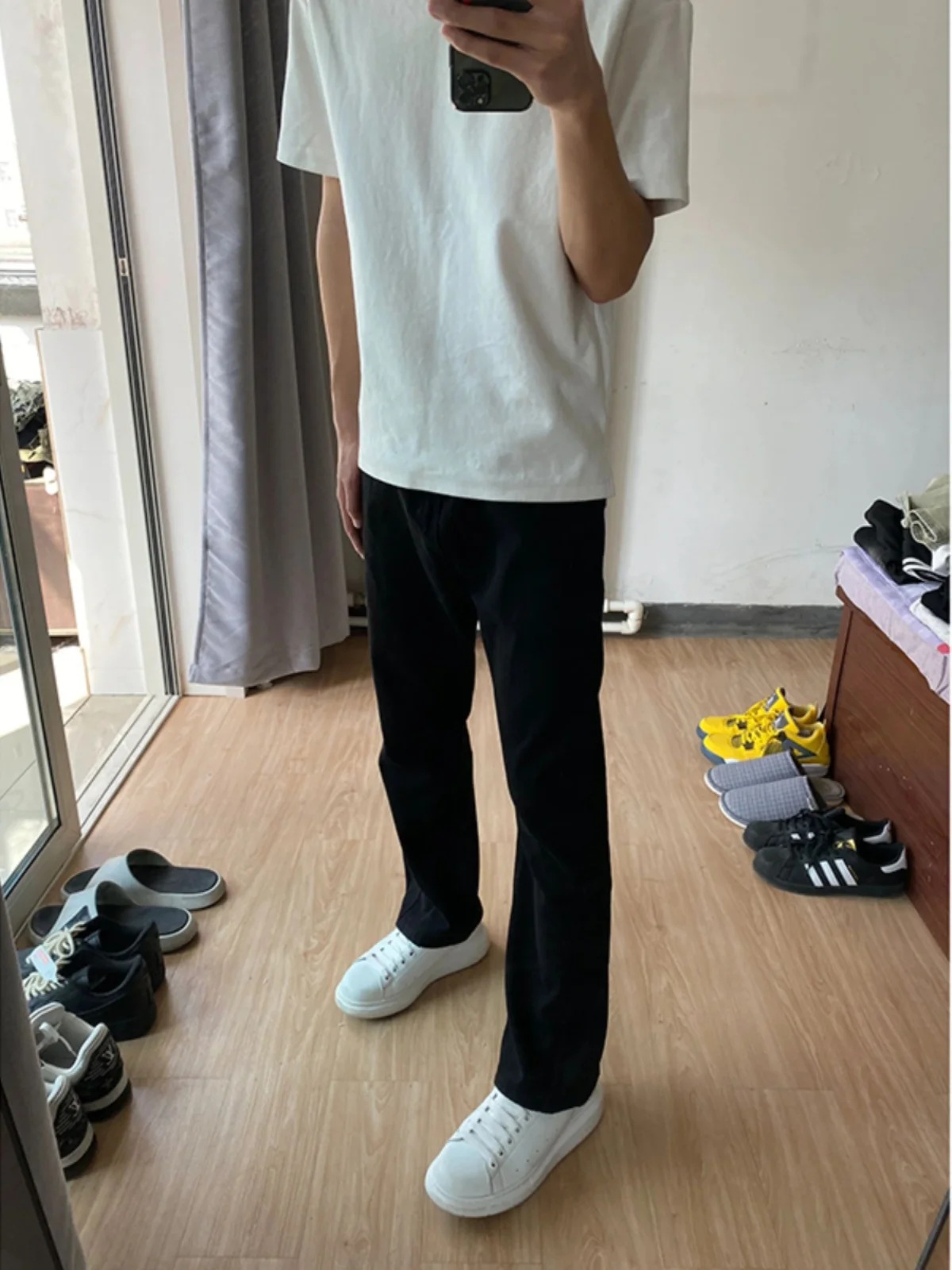 

Cleanfit Bla Straight Leg Jeans Men's Summer Slimming American Vibe Denim Pants Youth Trendy Long Trousers Polyester Fiber