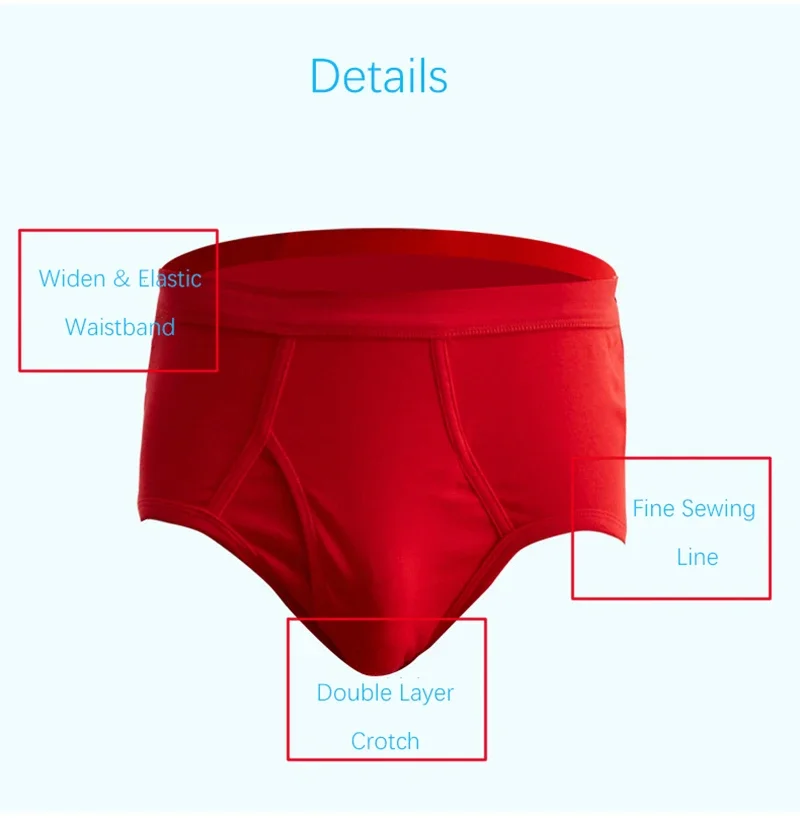 Ropa Interior Masculina de Talla Grande, Color Sólido, 100% Algodón, Cómoda, Transpirable, Holgada, Calzoncillos para Hombre