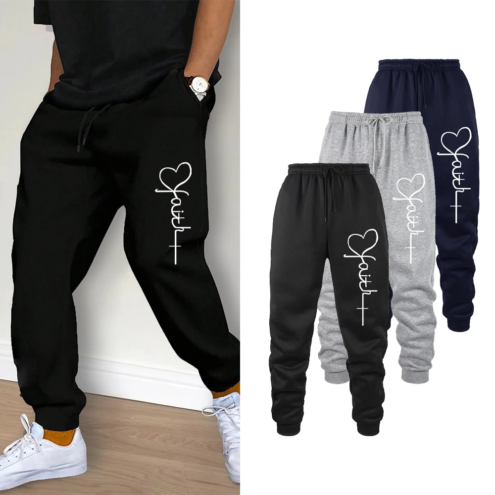 

2025 Sweatpants Spring Autumn Cotton Long Pants Jogger Trousers Fitness Solid Casual Sports Men's and Women's Jogging Pants