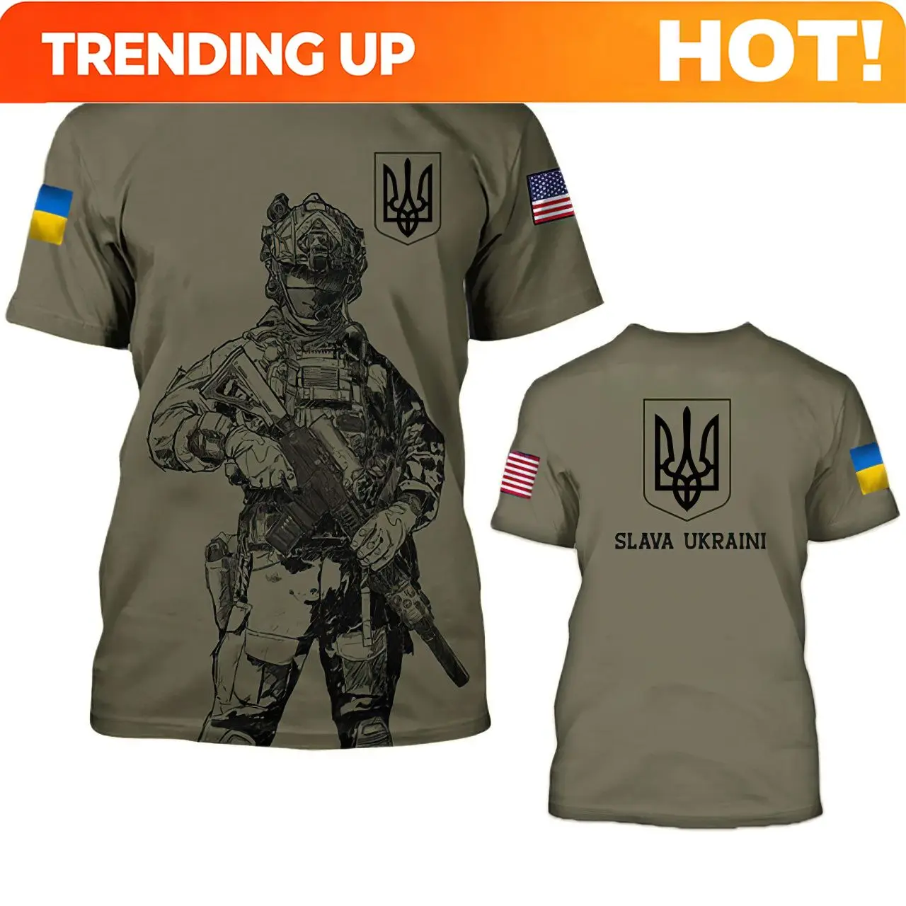 Customization Ukraine Flag Shirt Men's T-Shirt Tops Ukrainian Army Camouflage Short Sleeve Jersey Summer O-Neck Oversized Street