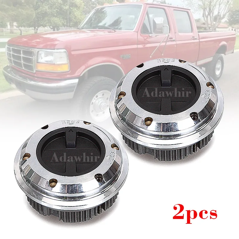 2 Pieces Manual Wheeling Locking Hubs for  FORD F250 , F4000 F350 450 CHRYSLER W 250 & W 350 Chevy 1 Ton  Pick (K-30) AVM439