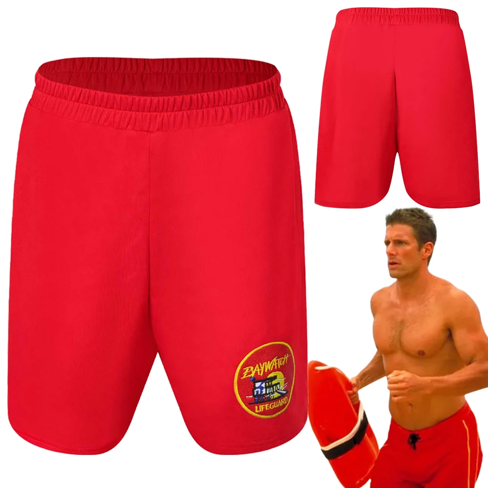 C.J. Parker Cosplay Swimming Trunks Movie Baywatch Cosplay Fantasia Costume Disguise For Men Adult Halloween Carnival Suit