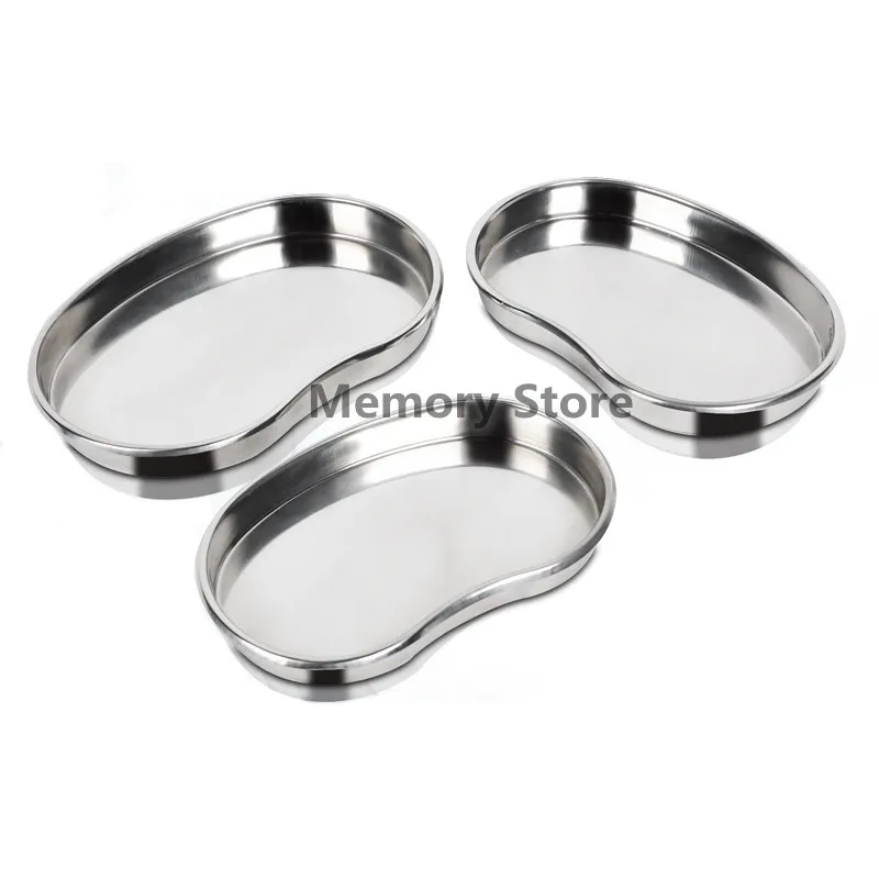 1PC 304 Stainless Steel Kidney Bowl Curved Trays Dental Tool Docters Use Trays