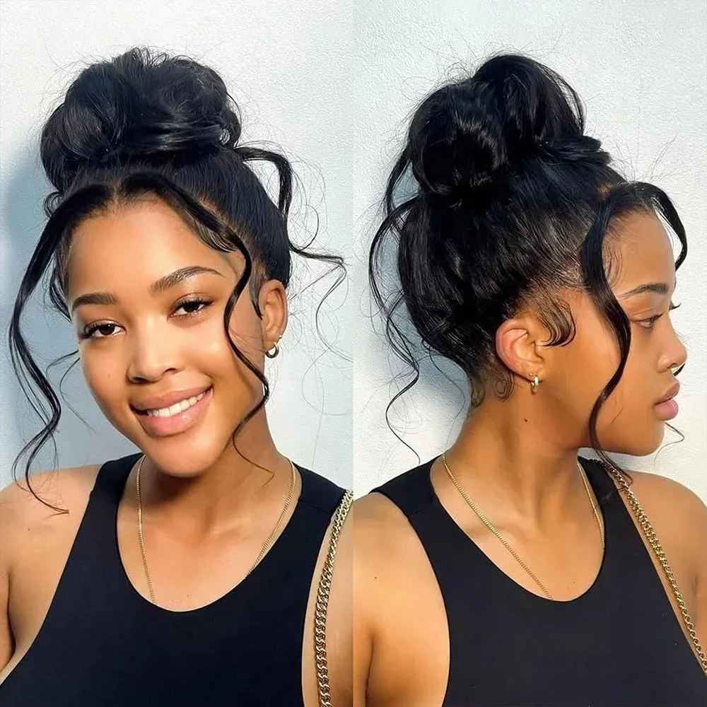 36Inch 250% Density Glueless Wigs Human Hair Pre Plucked Pre Cut 13x6 HD Lace Wigs Body Wave Lace Front Wigs For Women 360 Full Lace Wig Invisible Drawstring