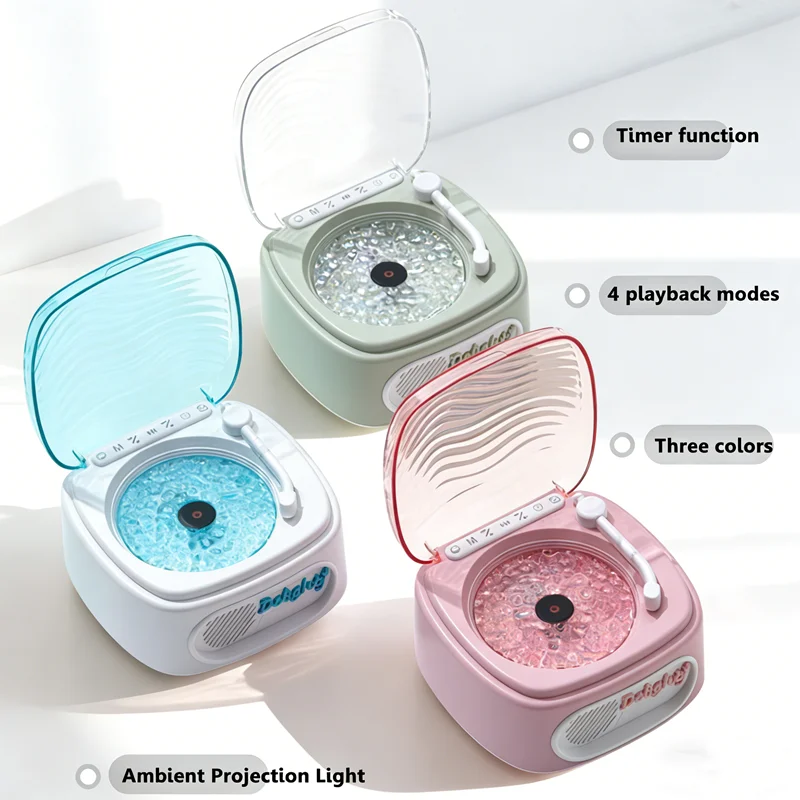 RGB Light White Noise Sleep Aid Machine Retro Wireless Bluetooth Speaker Portable Surround Sound MusicBox MP3 Player Sleep Timer