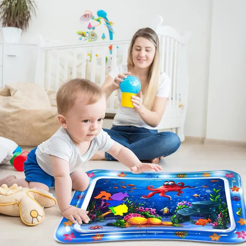 Esterilla inflable para Juegos acuáticos, juguete sensorial interactivo para gato, para promover el desarrollo, Centro de Actividades, Motor de 50X70Cm