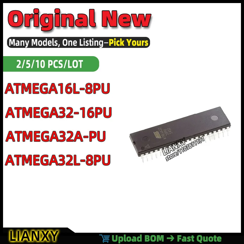 ATMEGA32A-PU ATMEGA16L-8PU ATMEGA32-16PU ATMEGA32L-8PU DIP-40 MICROCONTROLLER New Original