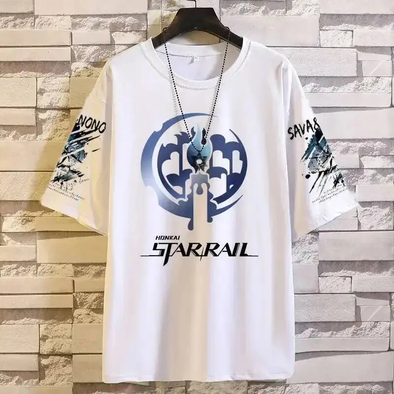 Anime Gra Honkai: Star Rail Cos Sparkle Kafka Robin Jingliu Huohuo itp. Koszulka unisex na co dzień z krótkim rękawem, idealna na dojazdy do pracy, prezent, 2025
