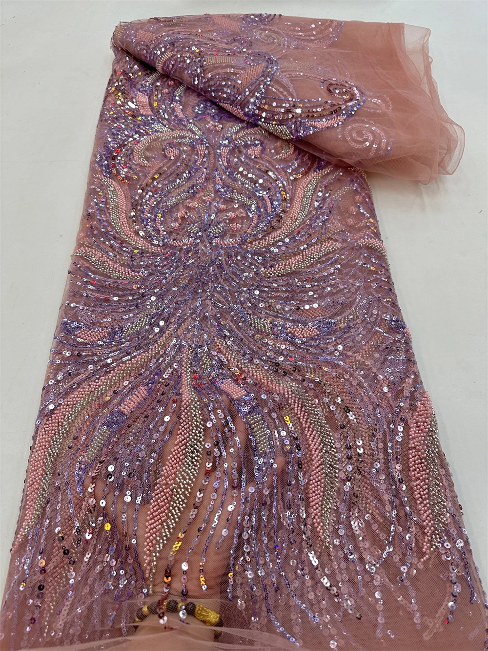 ผ้าลูกไม้ตาข่ายประดับลูกปัดหรูหรา ผ้าลูกไม้กำมะหยี่ ผ้าลูกไม้ไนจีเรีย ผ้าทูลล์แอฟริกัน 2025 ผ้าทูลล์ฝรั่งเศส ผ้าลูกไม้ตาข่ายประดับลูกปัดสำหรับชุดราตรีผู้หญิง