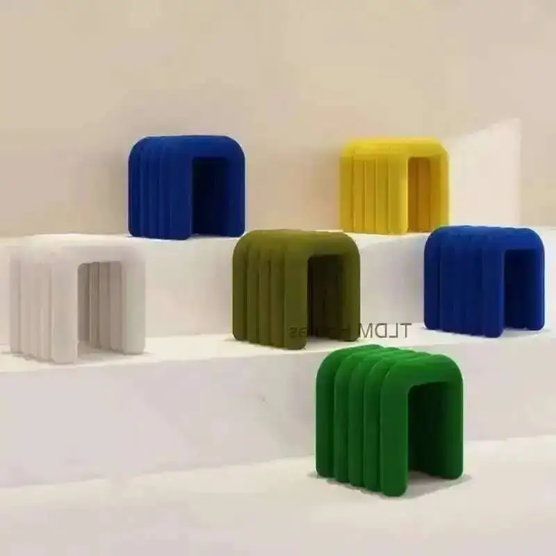 Style Ins Ottomans Metal for Entrance Movable Small Luxury Simple Stools Shoe Changing Light Convenient Stool for Dressing Room