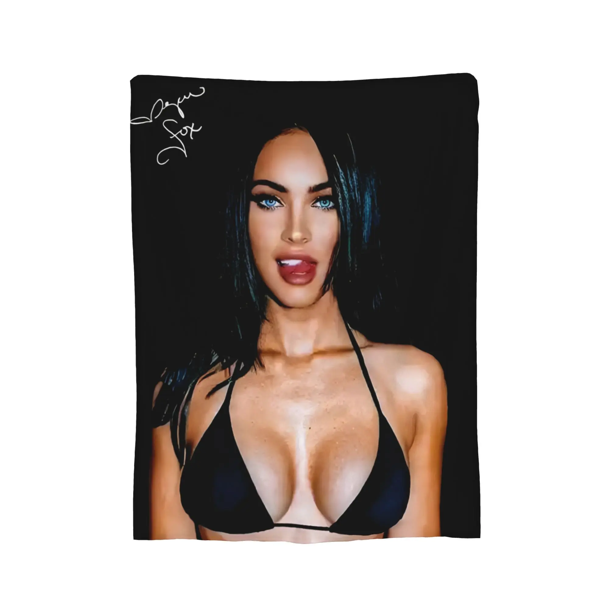 Megan Fox S1 Blanket  Flannel Novelty Warm Throw Blankets for Chair Covering Sofa Textile Decor