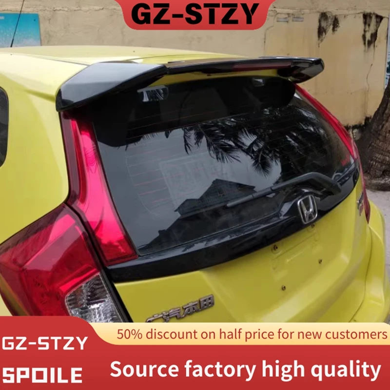 Комплект кузова в стиле RS, задний светодиодный тормозной спойлер JS Wing для Honda Fit Jazz GK5 GK 2014 2015 2016 2017 2018 2019