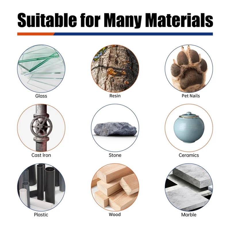 RMWIN-Grinder diamantslijpbits voor Dremel-gereedschapsaccessoires, 20 stuks, 1/8" schacht, 120-korrel, roterend gereedschap voor steen, glashars