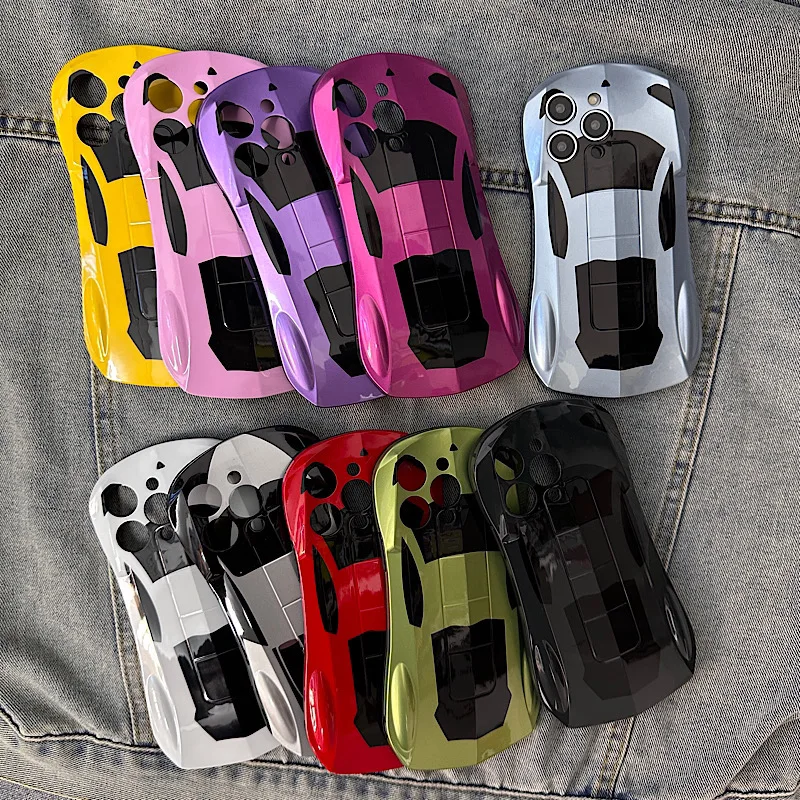 Advanced 3D Supercar Suitable For iPhone 11 12 13 14 15 Pro Max Phone Back Cover Protective Case Soft Cover