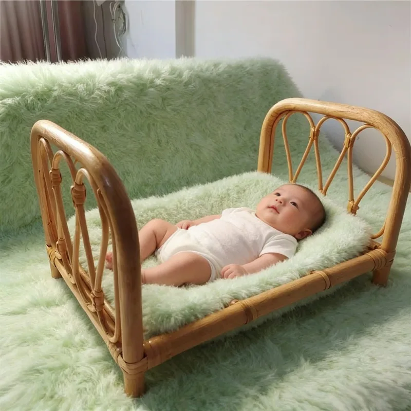 

Реквизит для фотосъемки новорожденных, 1 шт., детская бамбуковая скамейка, корзина из ротанга, контейнер, необходимая поза для младенцев, аксессуары для студийной съемки