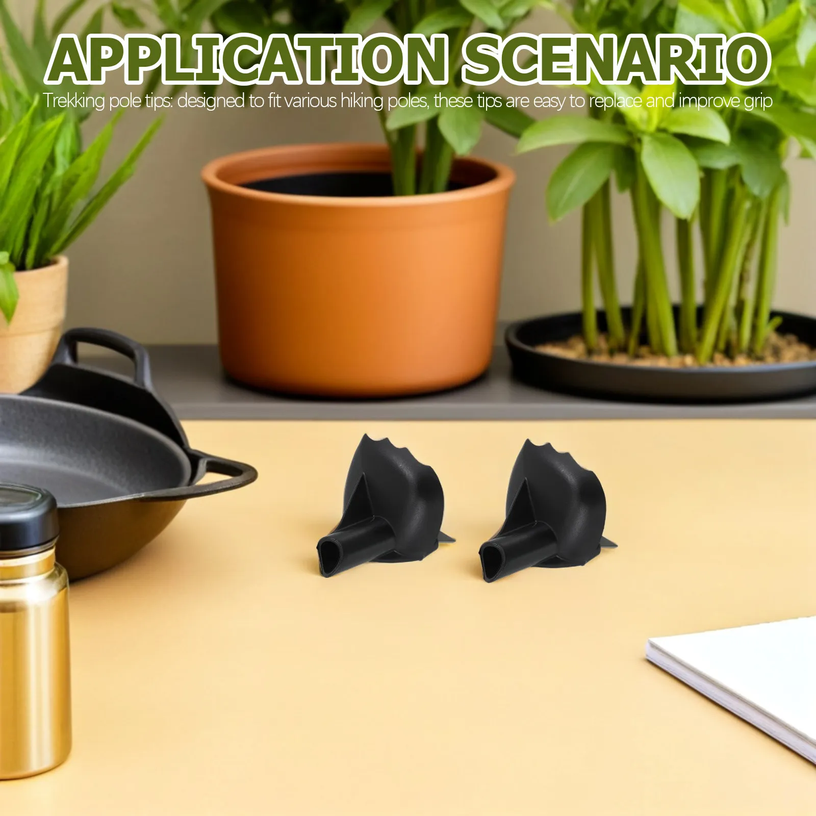 

2 шт. Наконечники для треккинговых палок, красные, из вольфрамовой стали, сменные, резиновые, виброгасящие, для походных палок