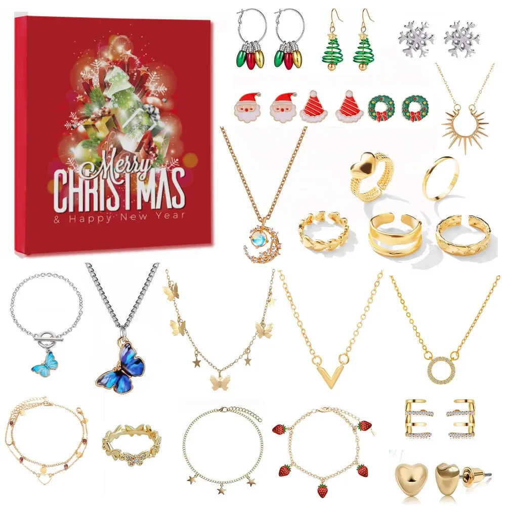 

Christmas Advent Calendar 2025 Christmas Gifts Bracelets For Girls 24 Days Xmas Countdown Calendar DIY Jewelry Making Kit Gift