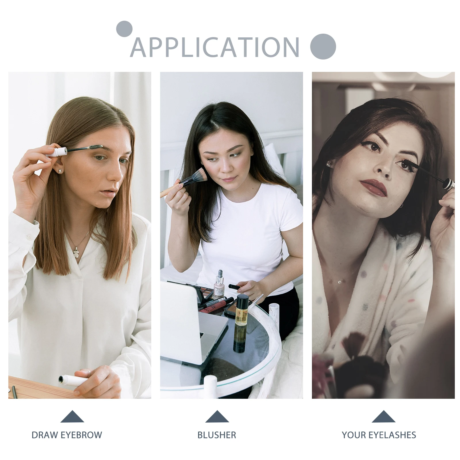 1 個ハンドヘルド化粧鏡動物の形の素敵な女の子化粧鏡木製ハンドル家庭用化粧ツール自宅寮用