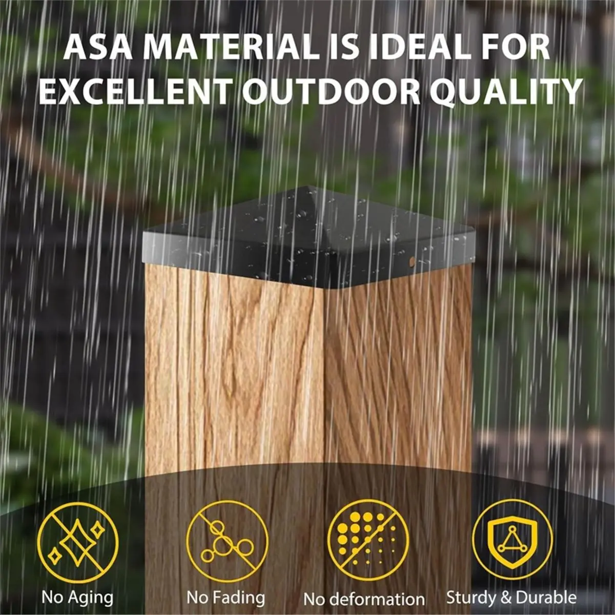 A75K 6 Pack Post Caps Wood Fence Post Caps,Metal Toppers for Fence, Deck, and Mailbox Protection Post Caps Cover