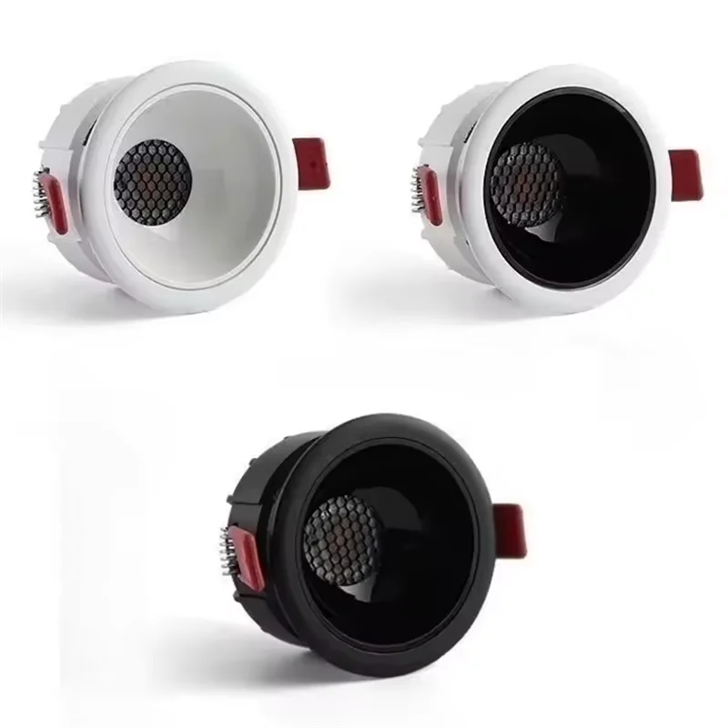 العسل تسليط الضوء على جزءا لا يتجزأ من LED النازل 9W12W15W18W20W24W AC90-260V COB الألومنيوم مصباح السقف بقعة ضوء صالون CRI 98