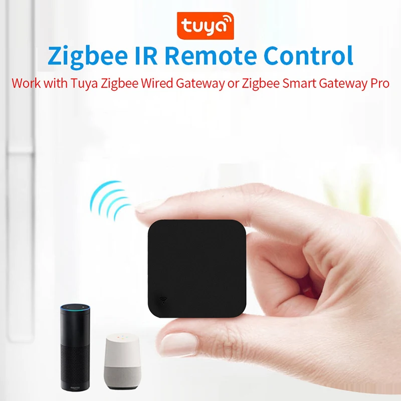 Zigbee Tuya IR Remote Control, kontrol waktu DIY Universal mengontrol suara fungsi belajar untuk rumah pintar