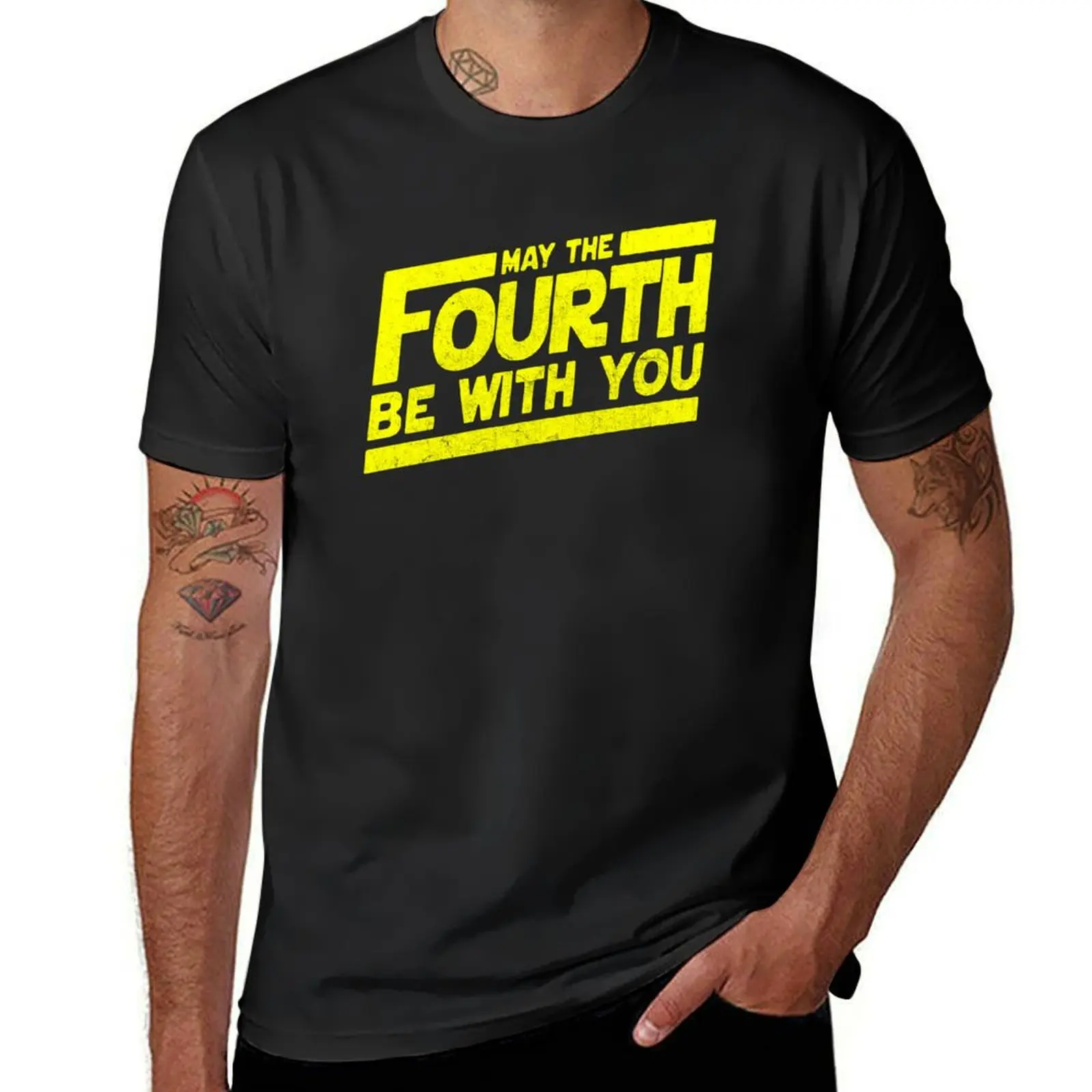 May The 4th Be With U You, Fourth, Funny SciFi Movie T-Shirt vintage clothes graphics tshirts for men