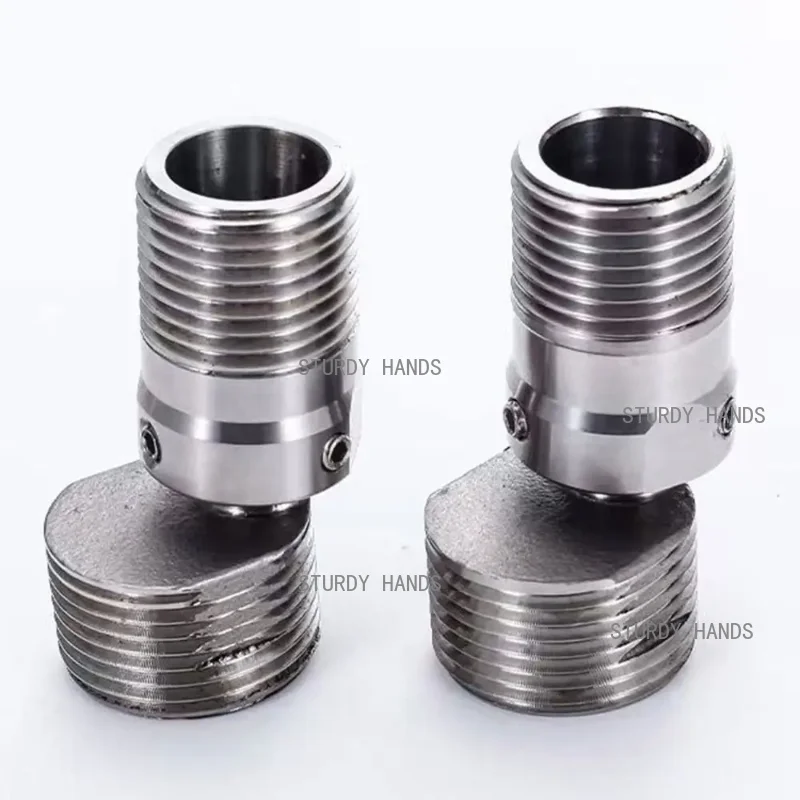1 stainless steel curved foot angle adjustable 360 ° rotatable wall mounted shower faucet adapter accessory