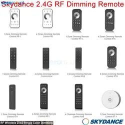 Skydance LED Dimming Remote 1 Zone 4 Zones Single Color Strip Dimming 2.4G RF Remote Work With Skydance Wireless Dimmer Receiver