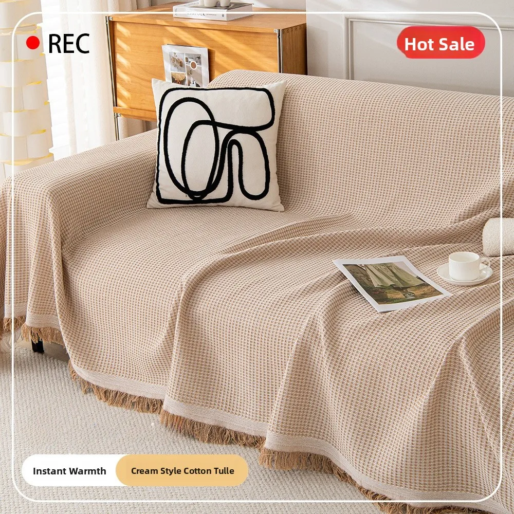 Nordic Style Full Cover Sofa Cover Cloth Universal Four Seasons Sofa Protector Dustproof All-Inclusive Sofa Sheet Cover