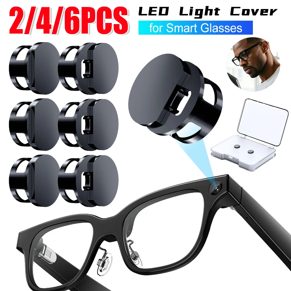For Meta Smart Glasses Camera Lens Protective Cover Anti-Scratch LED Light Dimming Blocker Adjustable for Gym/Office/Concert