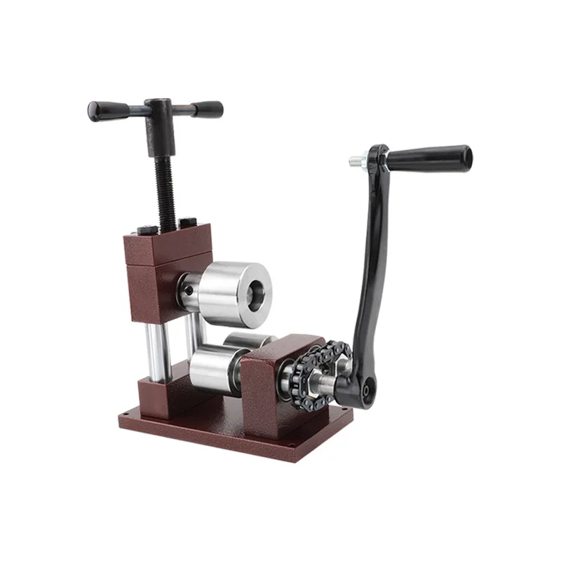 

Rolling machine, hand crank gold, silver and copper ring bracelet round forming machine, manual shaping and bending machine,