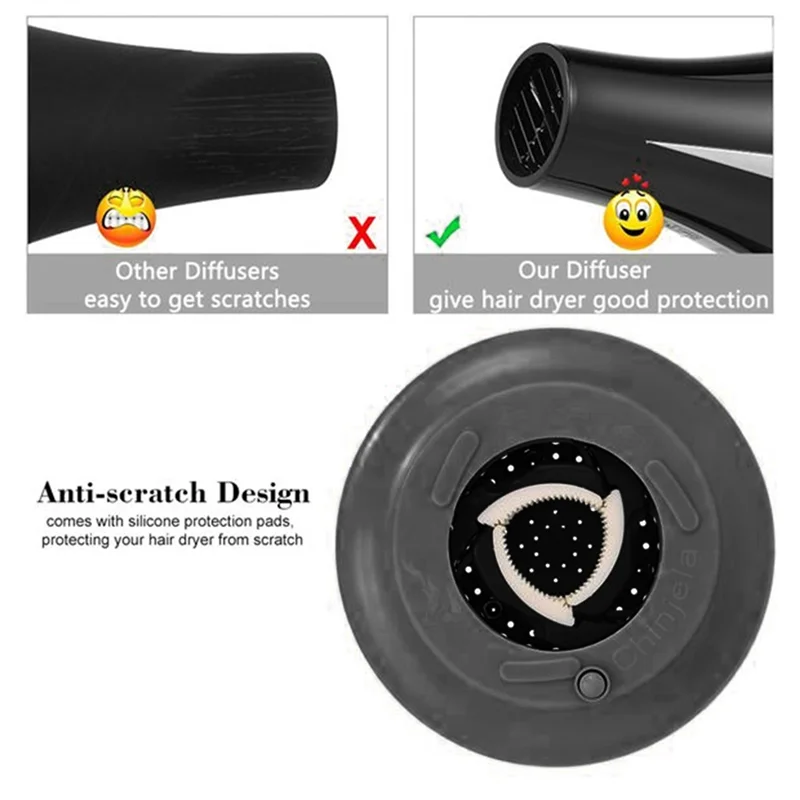 Difusor de secador de pelo A24P, accesorio Universal para difusor de cabello para ondas rizadas finas y gruesas y herramienta de peluquería rizada