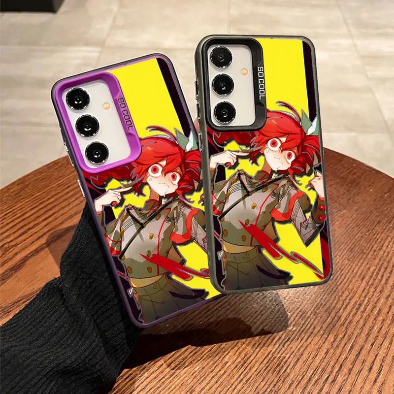 for Samsung Galaxy A 13 14 15 20 21 22 23 25 31 33 34 35 5G 50 51 52 53 54 55 70 71 72 Colorful Soft Phone Case Red haired girl