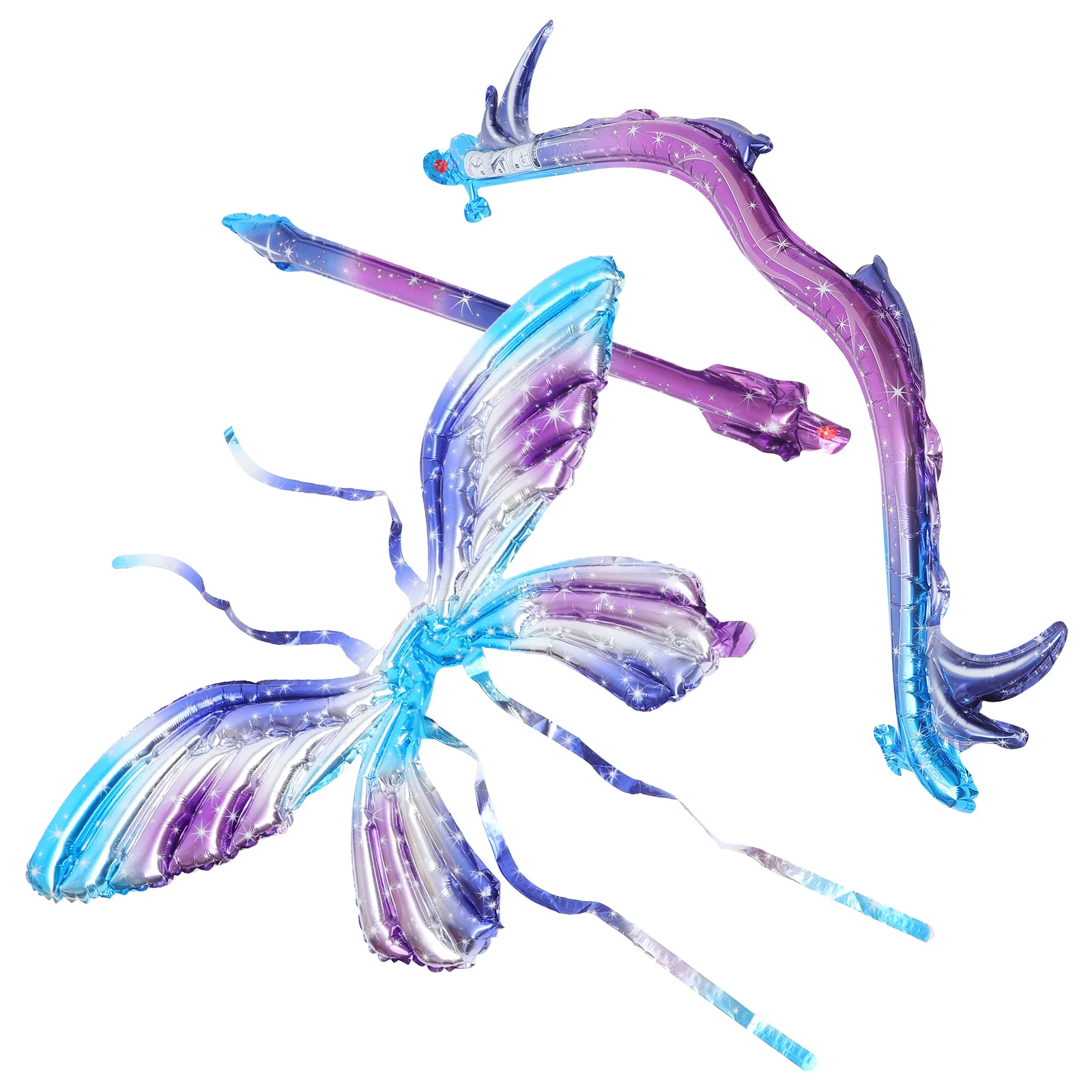 1 مجموعة أجنحة الفراشة القوس السهم بالونات الألومنيوم احباط زينة الحفلات عيد ميلاد صور الدعائم أجنحة الجنية الإمدادات #4