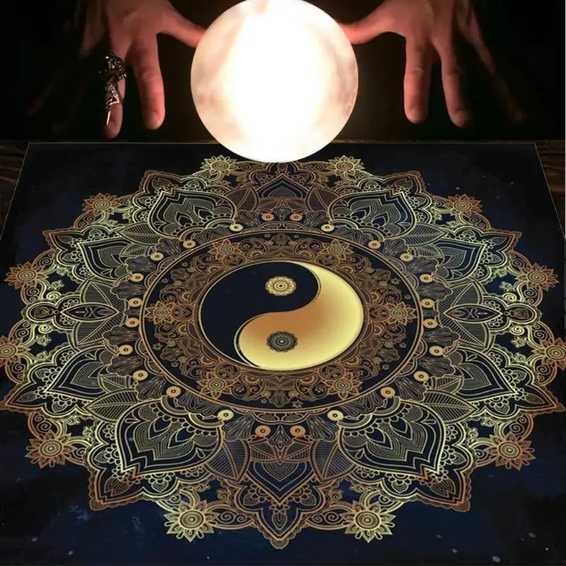 652F لوحة ألعاب لوحة أوراكل فلكية غطاء الطاولة بطاقة حصيرة التكهنات مفرش المائدة #4