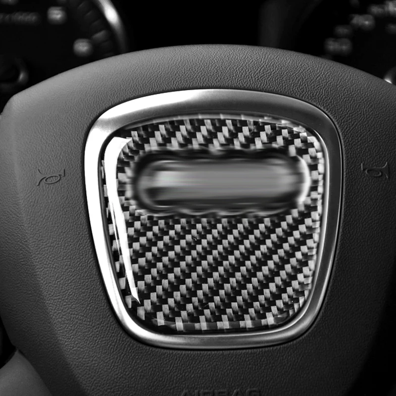 Car Steering Wheel Ring Trim Carbon Fiber Sticker Decal Cover Decoration For Audi A3 A4 B8 B9 S3 S4 Q3 8R Q7 4L A3 8V Q5 A6 S6 - view 2