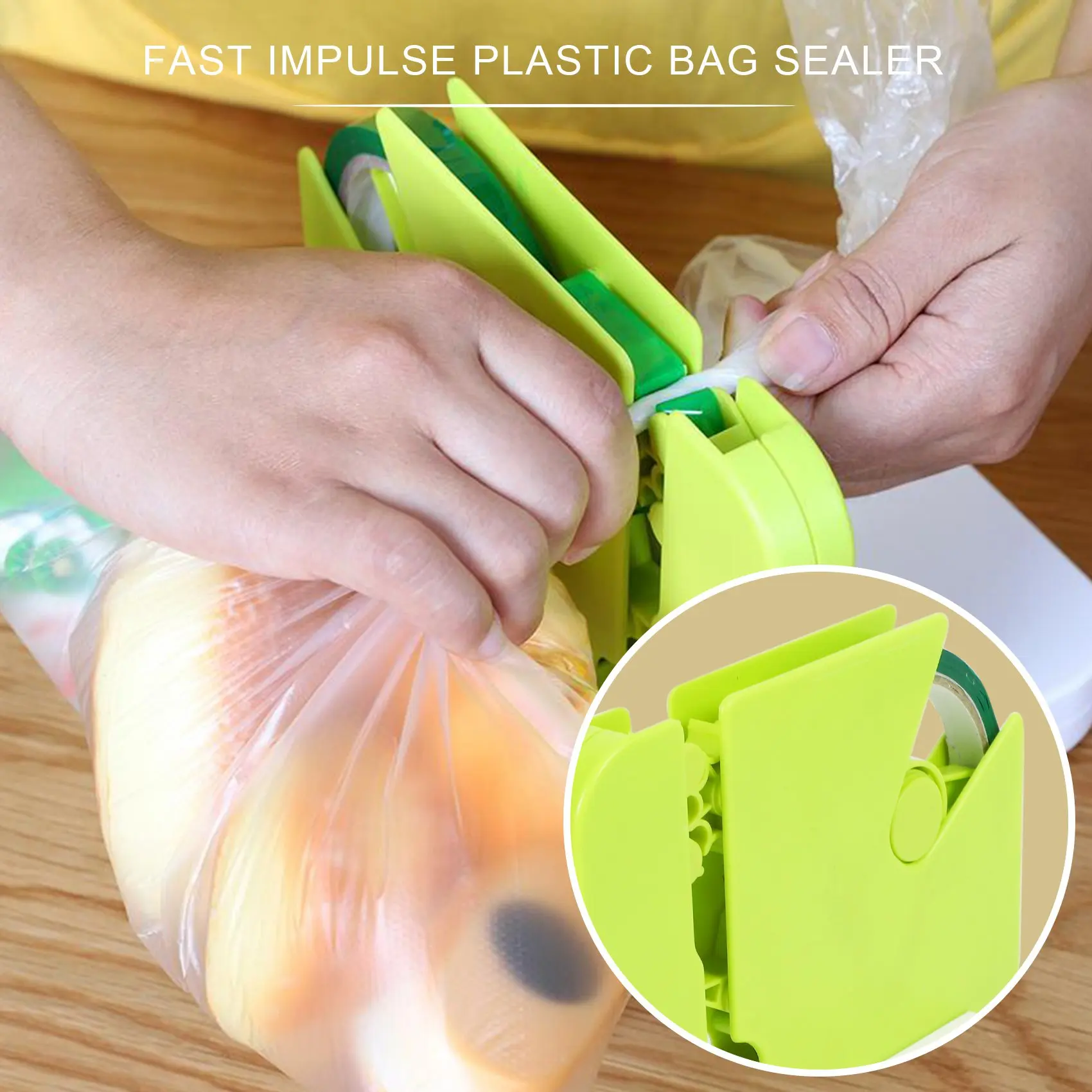 Portable Bag Sealer Sealing Device Food Saver By Kitchen Gadgets And Tools Seal Anywhere With 40M Tape