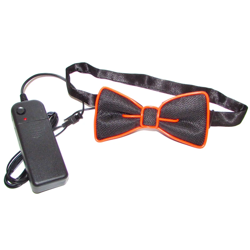 Świecąca w ciemności mucha LED dla mężczyzn i chłopców, neonowe akcesoria, zabawny kostium cosplay, regulowana, na Nowy Rok, karnawał, nocne wydarzenia.