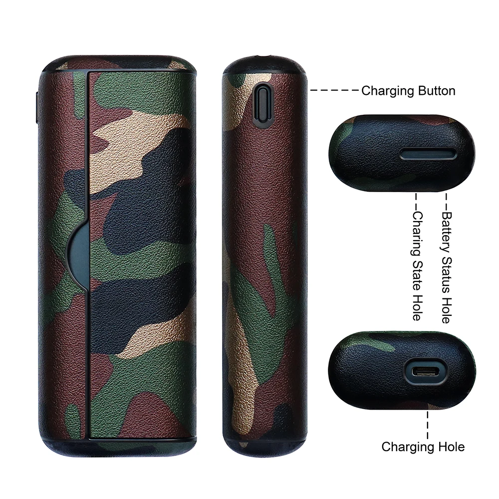 New Camouflage Leather Case for IQOS Iluma Prime Cover Bag Cases Holder Pouch Protective Accessories