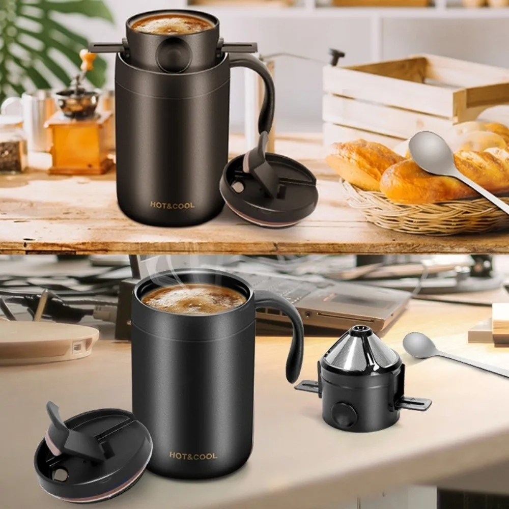 

Insulated Hand Brewed Coffee Cup Anti-scald Handle Heat-resistant Travel Coffee Maker Comfortable Handle Non-slip