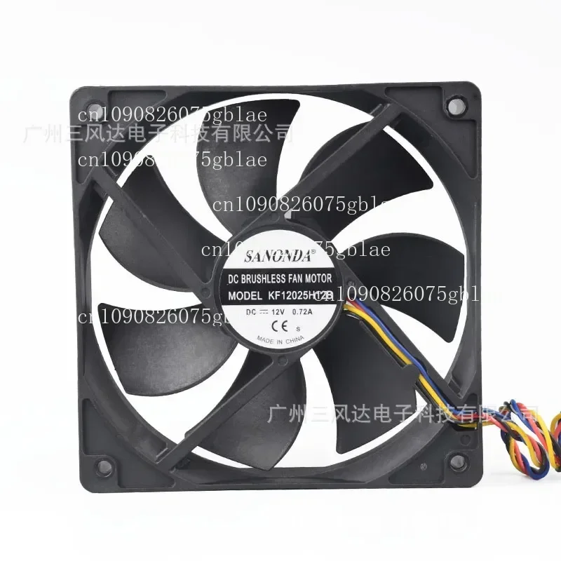 1PCS Manufacturer Wholesale KF12025H12B for 12025 DC 12V 0.72A 4-Wire Chassis Fan with Speed Regulation