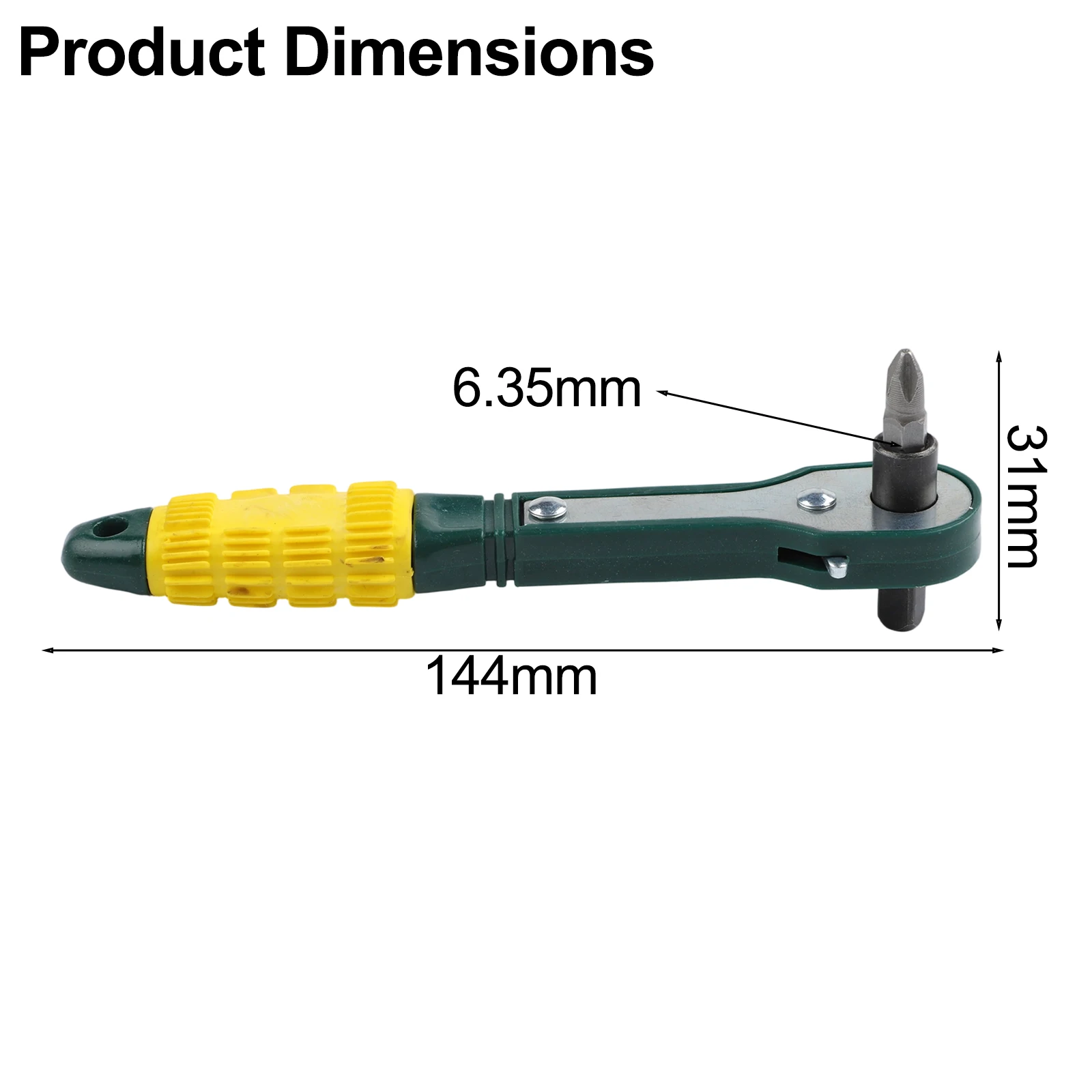 Ratchet Wrench Set 1/4 Inch Driver With Metric Sockets And Screwdriver Bits For Auto Maintenance