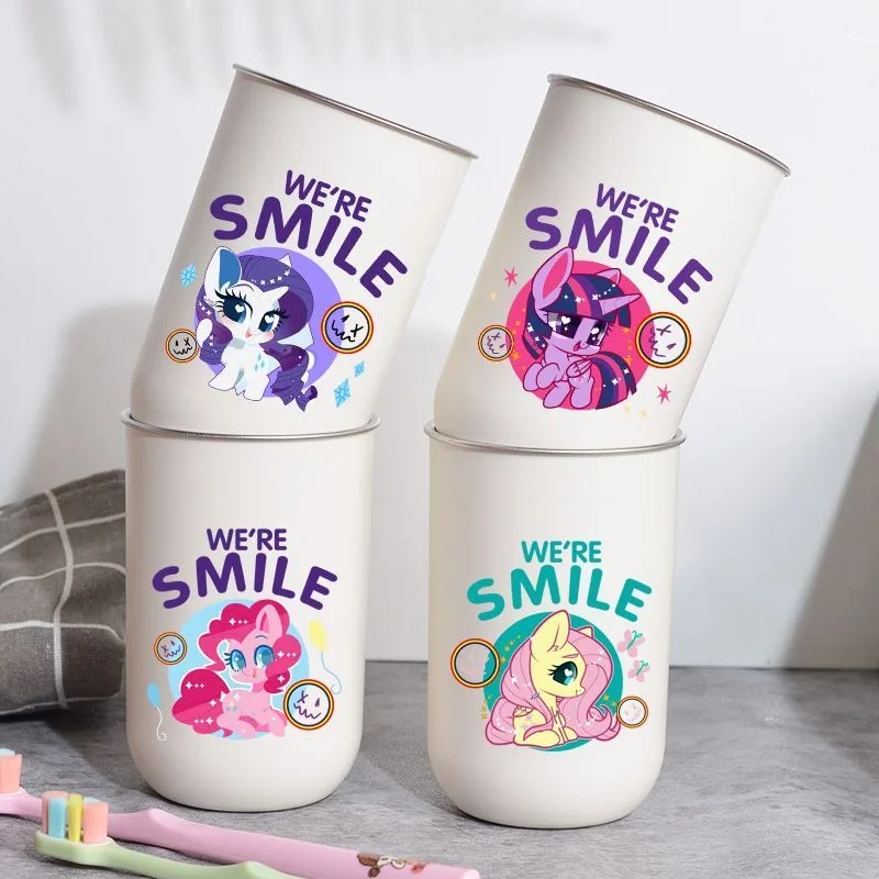 My Little Pony Cute and Fashionable Mouthwash Cup 304 Stainless Steel Household Toothbrush Cup Children's Student Wash Water Cup